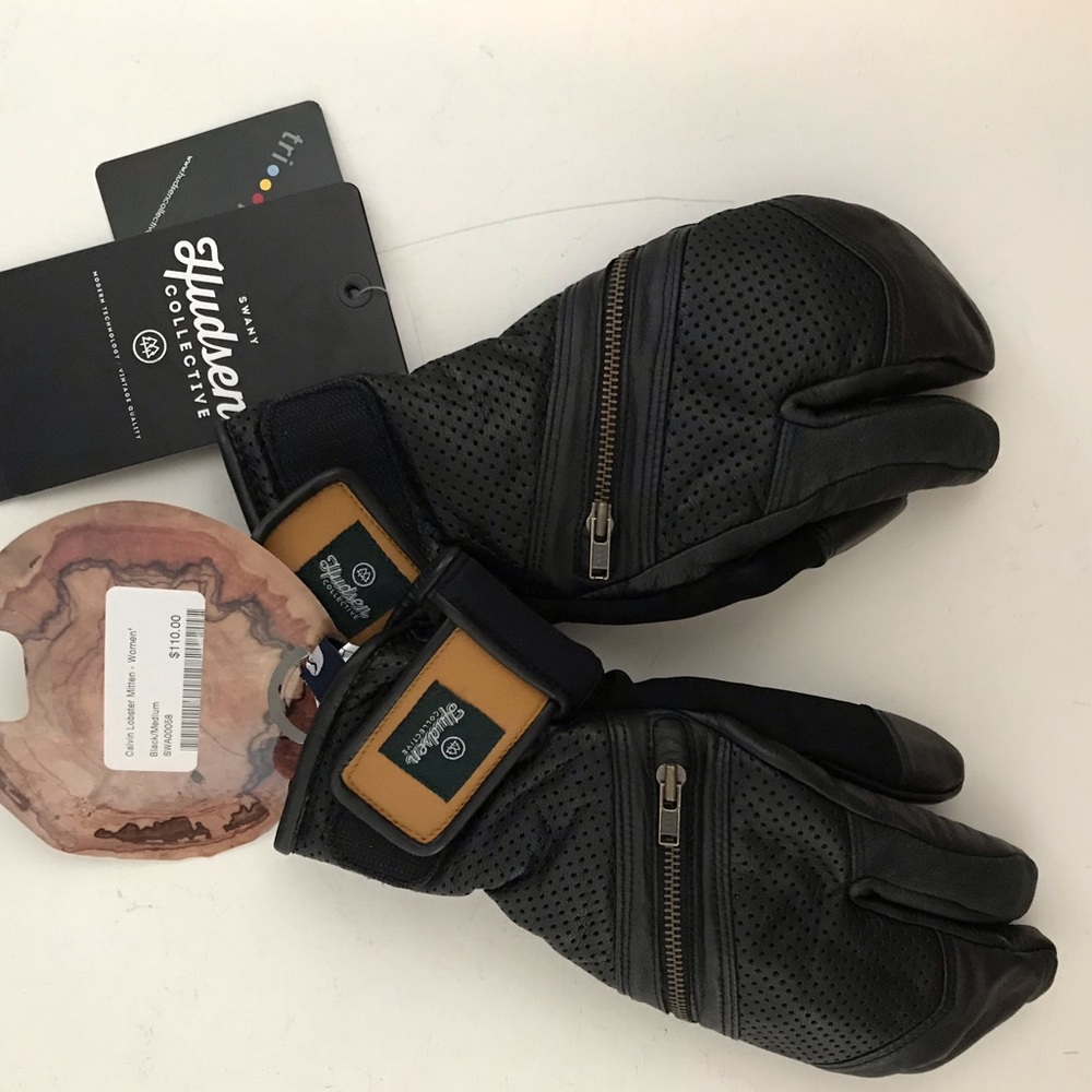 Swany Calvin Lobster Mitten | Medium BLACK